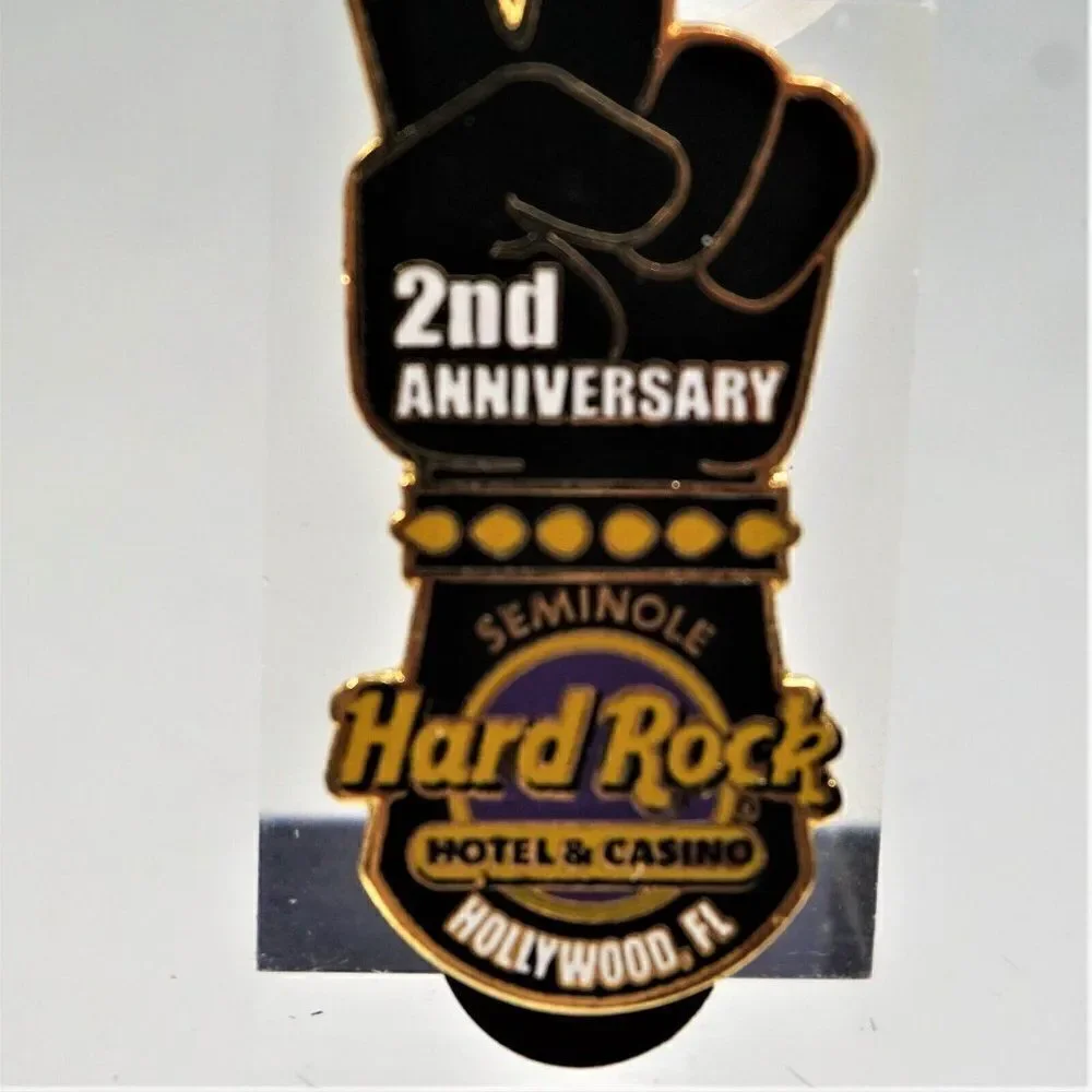 Seminole Hard Rock Hotel And Casino Pin Hollywood Florida 2nd Anniversary